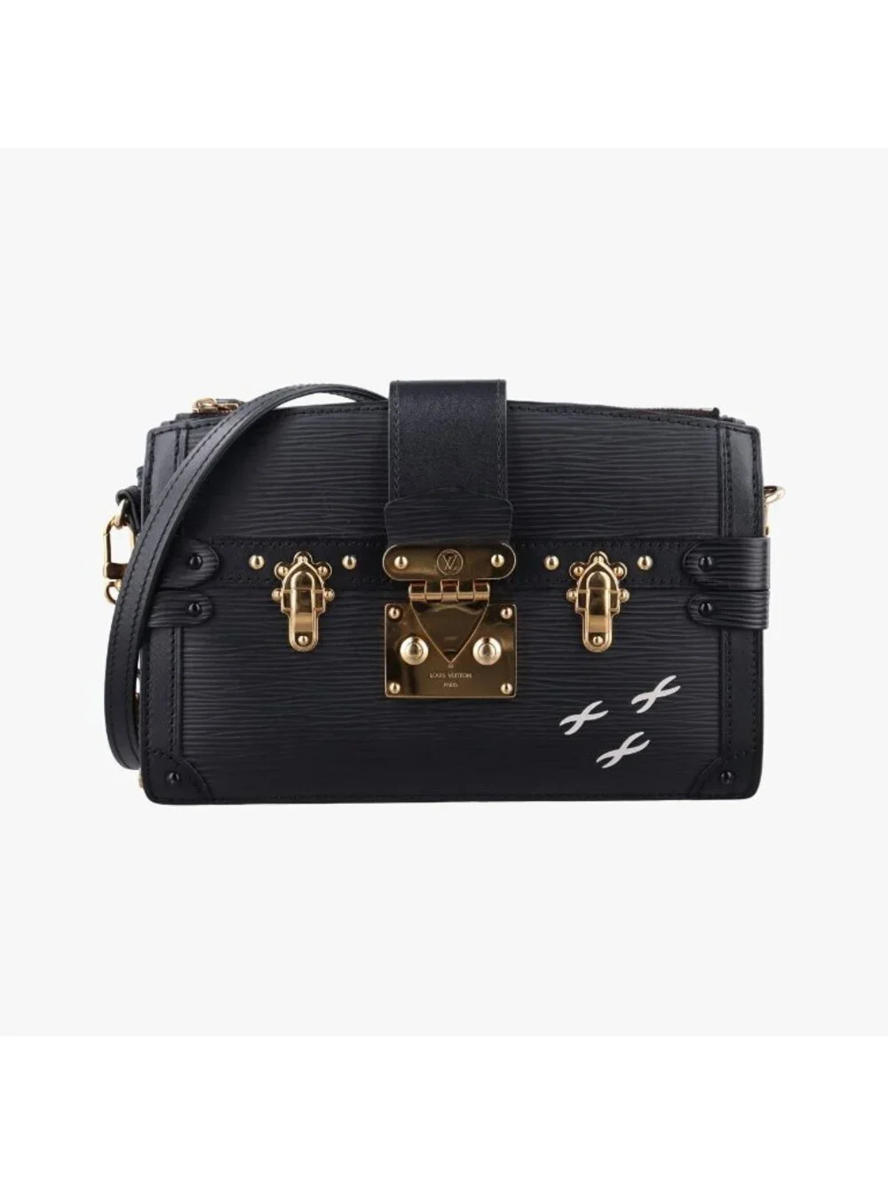 Louis Vuitton Trunk Clutch Black Epi and Present